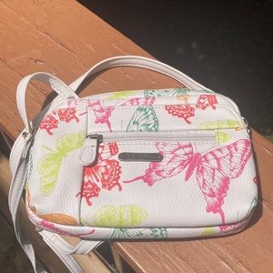 Multi Sac white butterfly crossbody bag